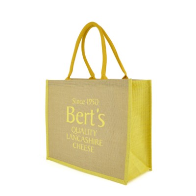 CHOW SHOPPER in Yellow  Made From Natural Jute & in Landscape Profile.