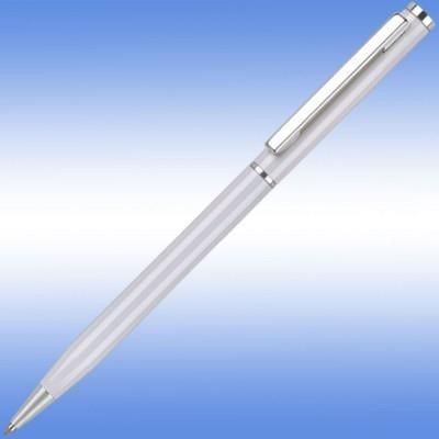 CHEVIOT ARGENT BALL PEN in Gloss White with Silver Trim.