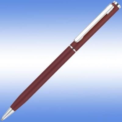 CHEVIOT ARGENT BALL PEN in Burgundy with Silver Trim.