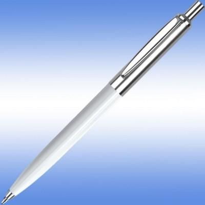 GIOTTO BALL PEN in White with Silver Trim.