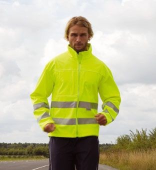 RESULT HIGH VISIBILITY REFLECTIVE SOFT SHELL JACKET.