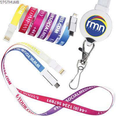 PROMO 3-IN-1 USB LANYARD CABLE.