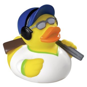 CLAY PIGEON SQUEAKING RUBBER DUCK.