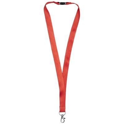 JULIAN BAMBOO LANYARD with Safety Clip in Red.