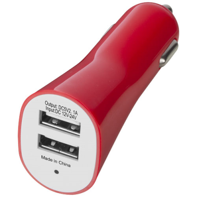 POLE DUAL CAR ADAPTER in Red.