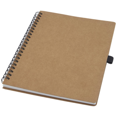 COBBLE A5 WIRE-O RECYCLED CARDBOARD CARD NOTE BOOK with Stone Paper in Natural.