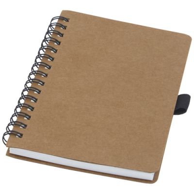 COBBLE A6 WIRE-O RECYCLED CARDBOARD CARD NOTE BOOK with Stone Paper in Natural.