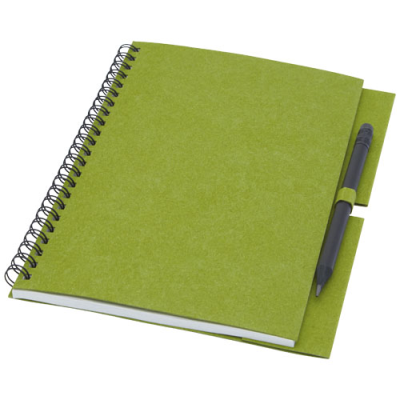 LUCIANO ECO WIRE NOTE BOOK with Pencil - Medium in Green.