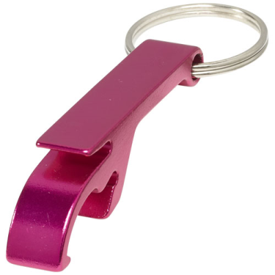 TAO BOTTLE AND CAN OPENER KEYRING CHAIN in Magenta.