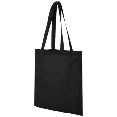 MADRAS 140 G-M² COTTON TOTE BAG in Black Solid.