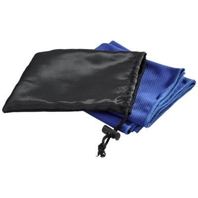 PETER COOLING TOWEL in Mesh Pouch in Royal Blue.