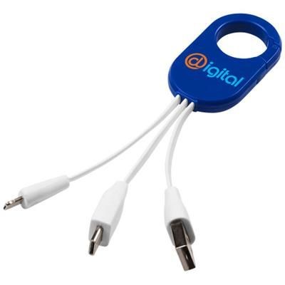 TROOP 3-IN-1 CHARGER CABLE in Royal Blue.