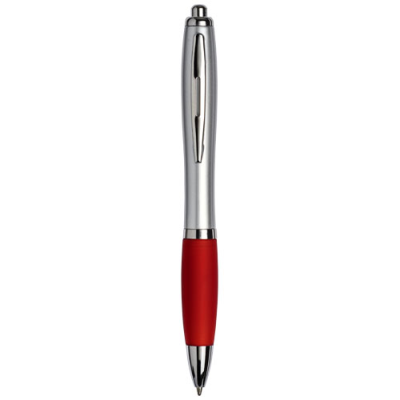 CURVY BALL PEN in Silver-red.