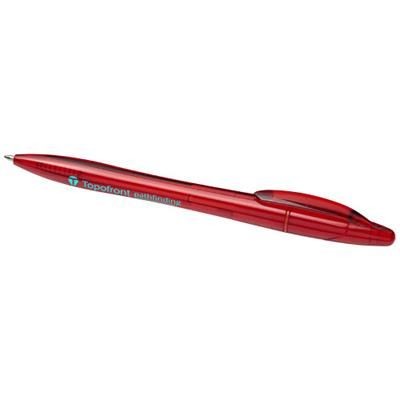 SPRINT BALL PEN with Highlighter in Transparent-red.