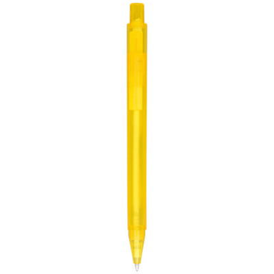 CALYPSO FROSTED BALL PEN in Frosted Yellow.