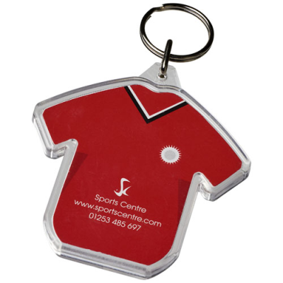 COMBO T-SHIRT-SHAPED KEYRING CHAIN in Transparent Clear Transparent.