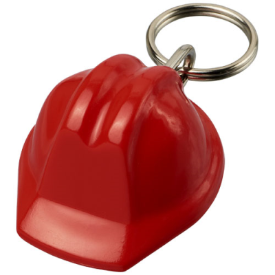 KOLT HARD-HAT-SHAPED KEYRING CHAIN in Red.