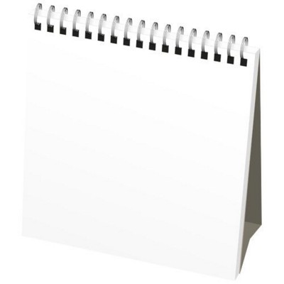CLASSIC MONTHLY DESK TOP CALENDAR SOFT COVER in White Solid.