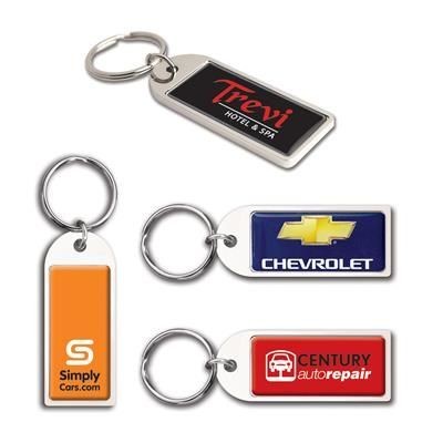 SMALL ARCH KEYRING BRIGHT SILVER CHROME CAST ALLOY METAL KEYRING with 24mm Split Ring Fitting.
