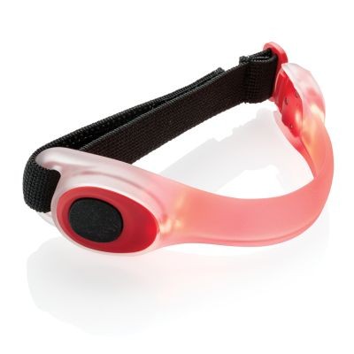 SAFETY LED STRAP in Red.