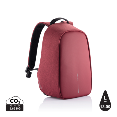 BOBBY HERO SMALL ANTI-THEFT BACKPACK RUCKSACK in Red.
