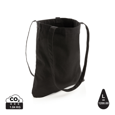 IMPACT AWARE™ RECYCLED COTTON TOTE in Black.