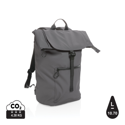IMPACT AWARE™ RPET WATER RESISTANT 15,6 INCH LAPTOP BACKPACK RUCKSACK in Anthracite.