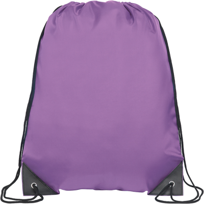 purple drawstring bag