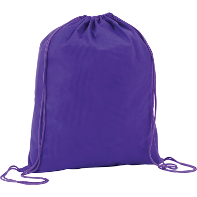 purple drawstring bag