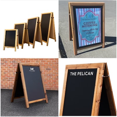 Picture of WOOD A-FRAME PAVEMENT DISPLAY
