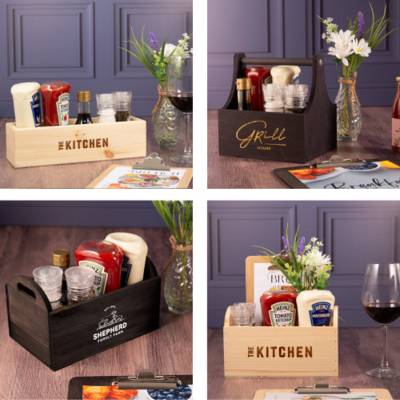 Picture of WOOD CONDIMENT HOLDER