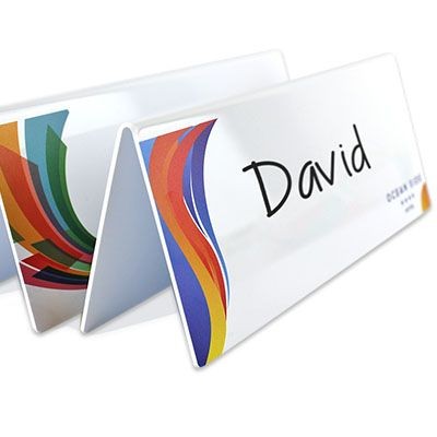 Picture of REUSABLE CUSTOMISED WHITEBOARD DESKPLATE