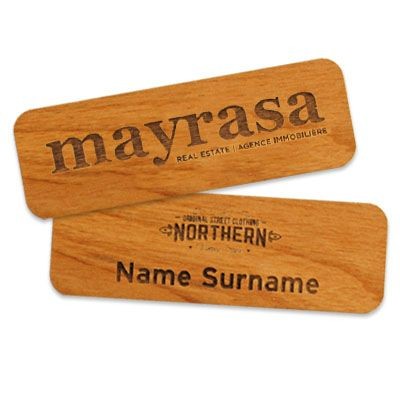 Picture of IMPRESS WOOD NAME BADGE 75 X 25MM