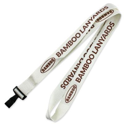 Picture of CUSTOM 15MM BAMBOO LANYARD - ONE COLOUR PRINT