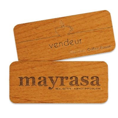Picture of IMPRESS WOOD NAME BADGE 75 X 32MM