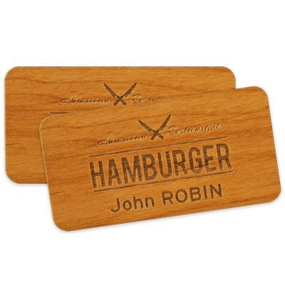 Picture of IMPRESS WOOD NAME BADGE 75 X 38MM