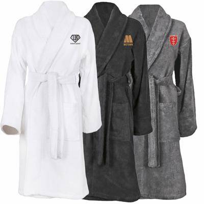 Picture of AZTEX 100% COTTON SHAWL COLLAR BATHROBE 550GSM.