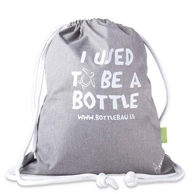 Picture of CUSTOM PRINTED RECYCLED BOTTLE DRAWSTRING BAG.