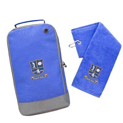 Picture of BRANDED GOLF SHOE BAG AND TOWEL SET.