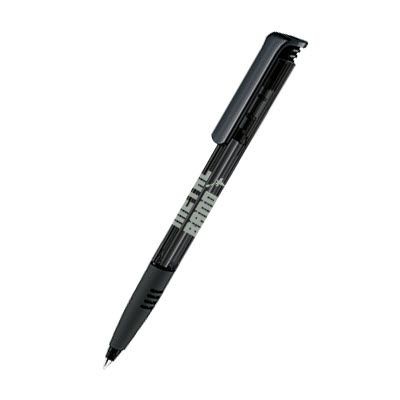 Picture of SENATOR SUPER HIT CLEAR TRANSPARENT PLASTIC BALL PEN with Soft Grip in Black