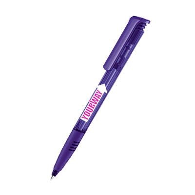 Picture of SENATOR SUPER HIT CLEAR TRANSPARENT PLASTIC BALL PEN with Soft Grip in Purple