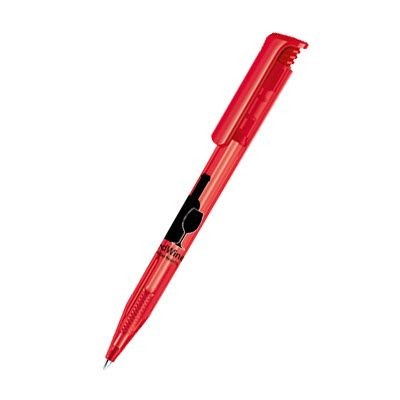 Picture of SENATOR SUPER HIT FROSTED PLASTIC BALL PEN in Strawberry Red