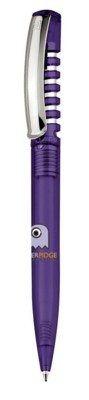 Picture of NEW SPRING METAL CLEAR TRANSPARENT BALL PEN in Purple
