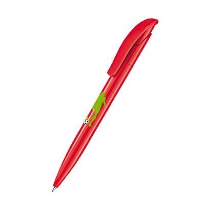 Picture of SENATOR CHALLENGER POLISHED PLASTIC BALL PEN in Strawberry Red