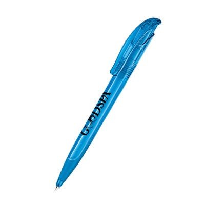 Picture of SENATOR CHALLENGER CLEAR TRANSPARENT PLASTIC BALL PEN with Soft Grip in Hex