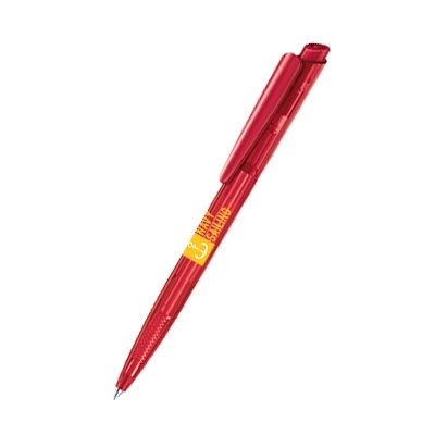 Picture of SENATOR DART CLEAR TRANSPARENT PLASTIC BALL PEN in Cherry Red