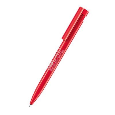 Picture of SENATOR LIBERTY POLISHED PLASTIC BALL PEN in Strawberry Red