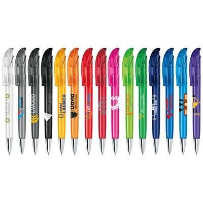Picture of CHALLENGER CLEAR TRANSPARENT PLASTIC BALL PEN with Metal Tip