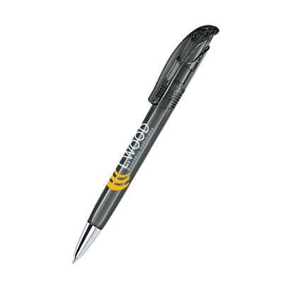Picture of SENATOR CHALLENGER CLEAR TRANSPARENT PLASTIC BALL PEN with Metal Tip in Anthracite Grey