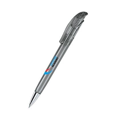 Picture of SENATOR CHALLENGER CLEAR TRANSPARENT PLASTIC BALL PEN with Metal Tip in Cool Grey 9